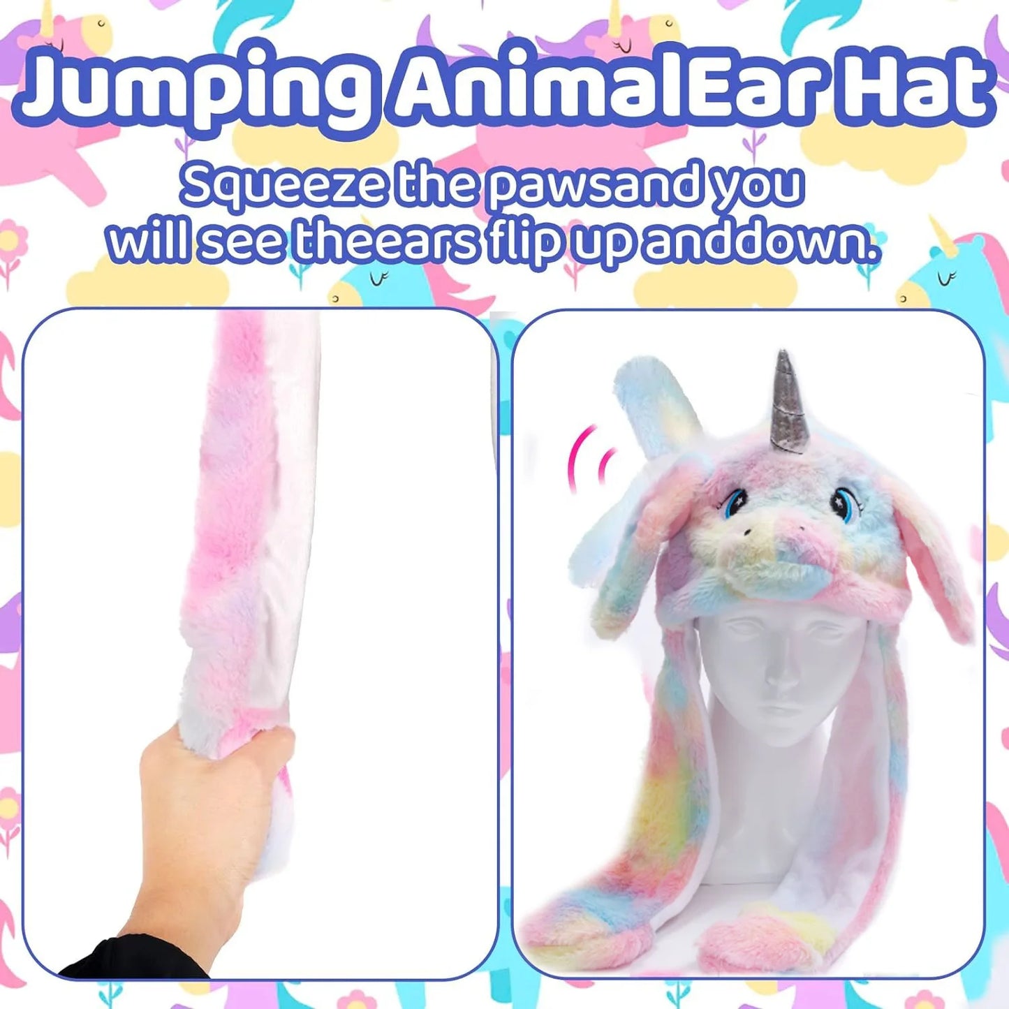 Rainbow Unicorn Party Hat