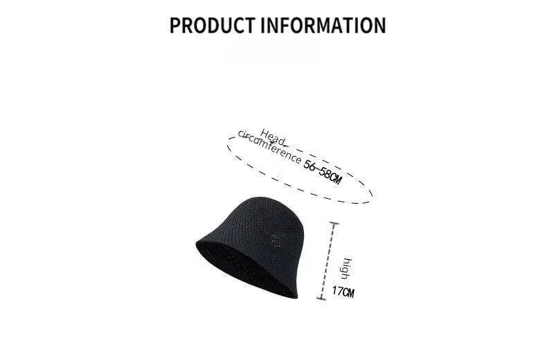 Spring and Summer Hollow Thin Knit Sun Hat