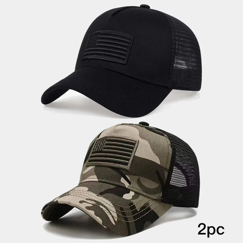 American Flag Camouflage Baseball Caps