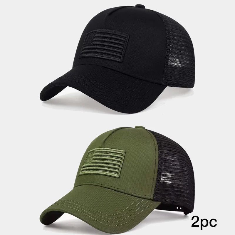 American Flag Camouflage Baseball Caps