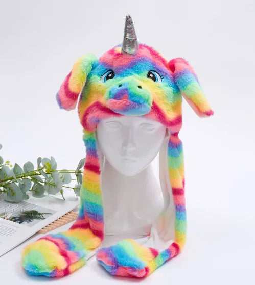 Rainbow Unicorn Party Hat