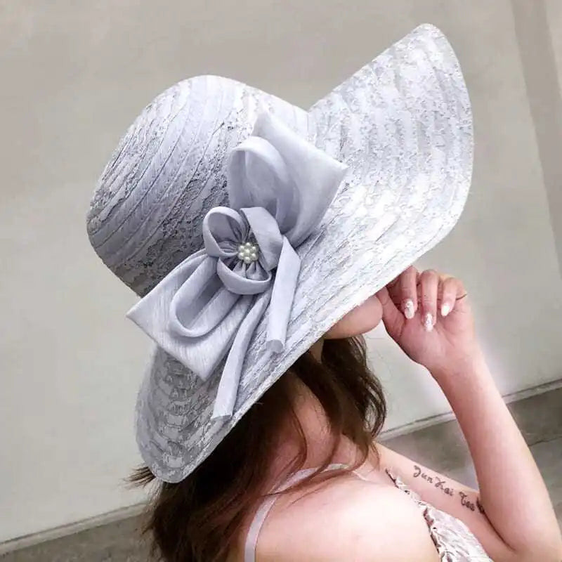 Womens Foldable Large Brim Sun Hat