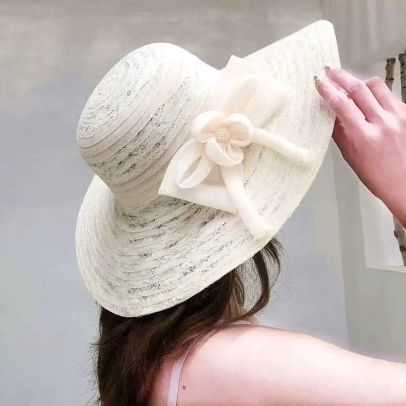 Womens Foldable Large Brim Sun Hat