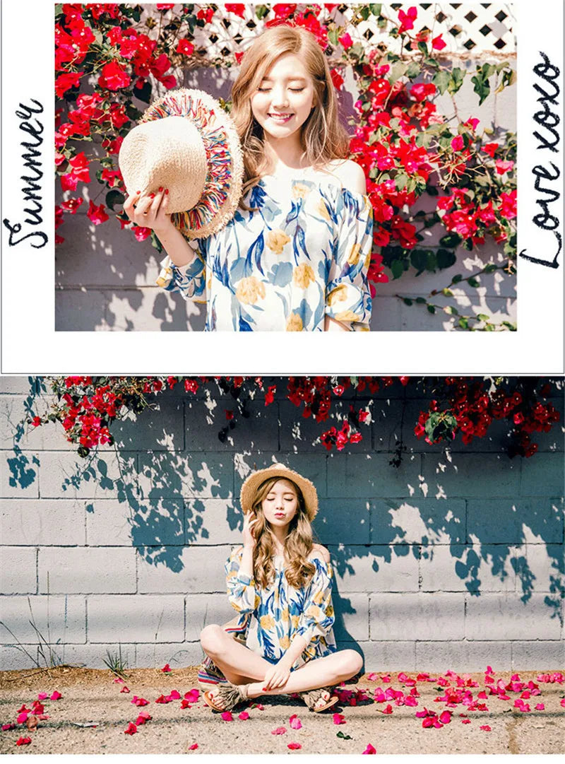 Women's Straw Hats Beach Color Tassel Summer Straw Outdoor Sun Hats for Women Hats Accessories