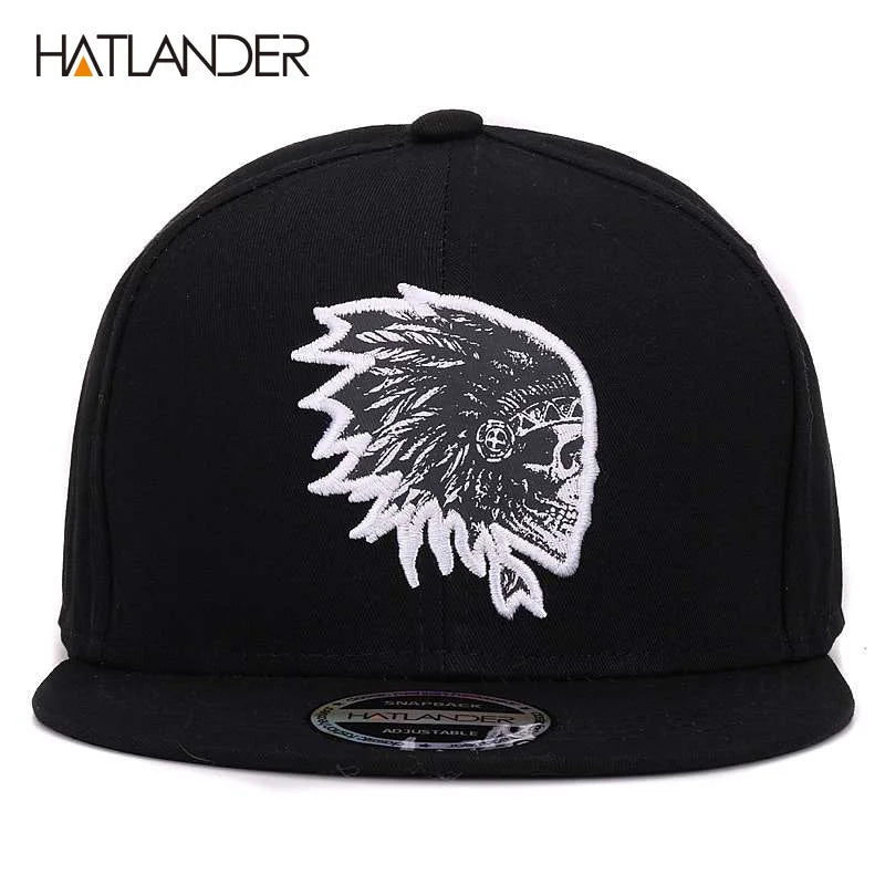 Embroidered Skull Baseball Caps