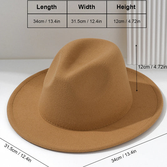 Womens Felt Hat Fedoras Big Brim Hats
